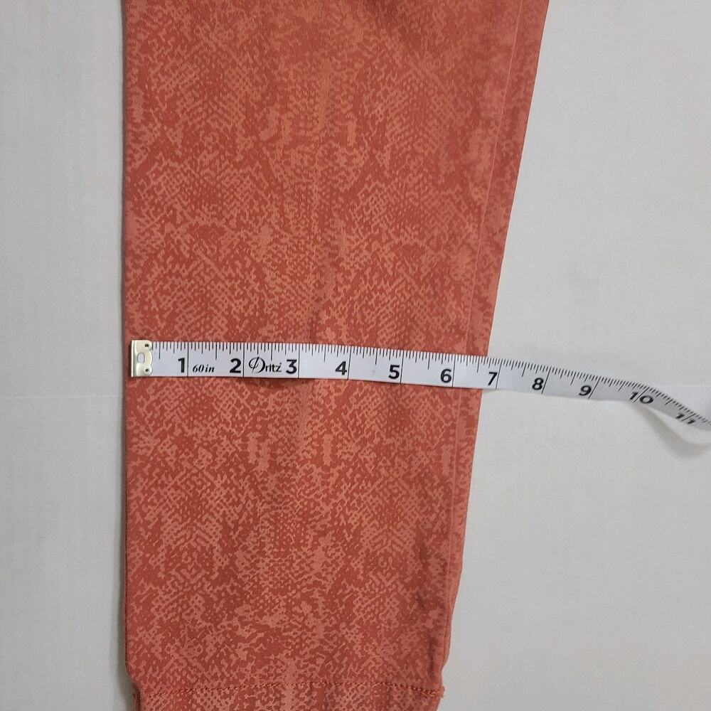 E39 by Eric Size 6 Rust Orange Printed Stretch Pants Women’s Slim Ankle Casual - Picture 9 of 9